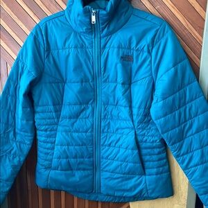The North Face Blue Puffer Jacket Lightweight Insulated
